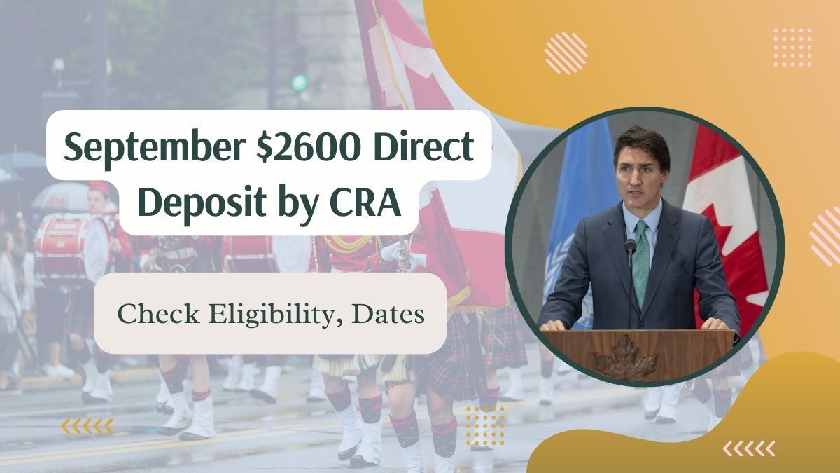 September $2600 Direct Deposit by CRA